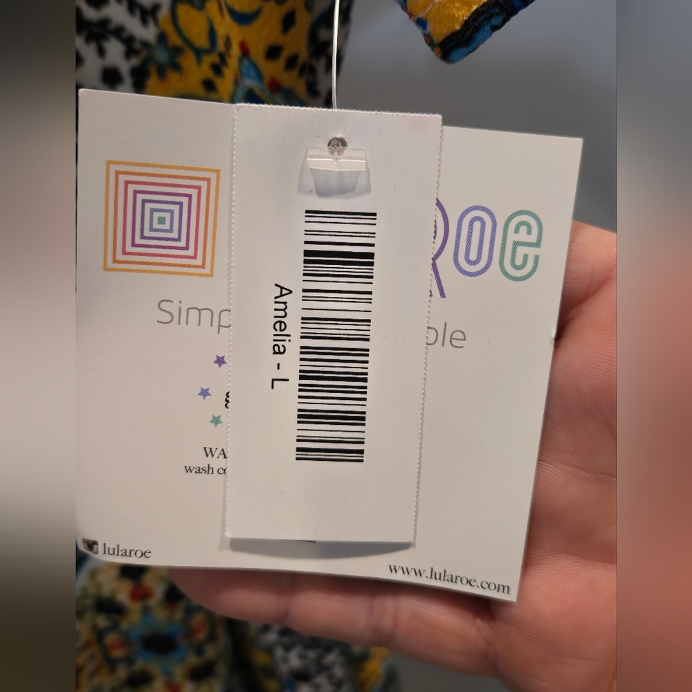 LuLaRoe Large Ameila Dress - Picture 3 of 5